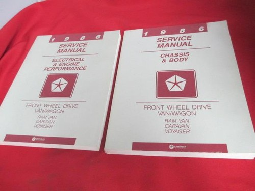 1986 Service Manual Front Wheel Drive Van Wagon Ram Van Caravan Voyager