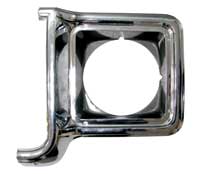 Headlight Bezel - LH Chrome / Dark Gray - 73-78 Chevy GMC Truck Blazer Jimmy Suburban