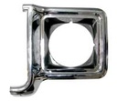 Headlight Bezel - LH Chrome / Dark Gray - 73-78 Chevy GMC Truck Blazer Jimmy Suburban