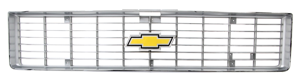 Premium Grille - OE Style w/ Foil Bowtie Emblem - Chrome - 73-74 Chevy C/K Pickup Blazer Suburban