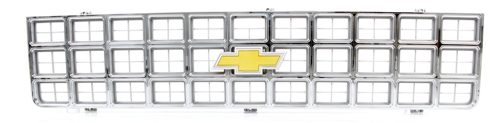 Premium Grille - OE Style with Foil Bowtie Emblem - Chrome - 80 Chevy CK Pickup Blazer Suburban