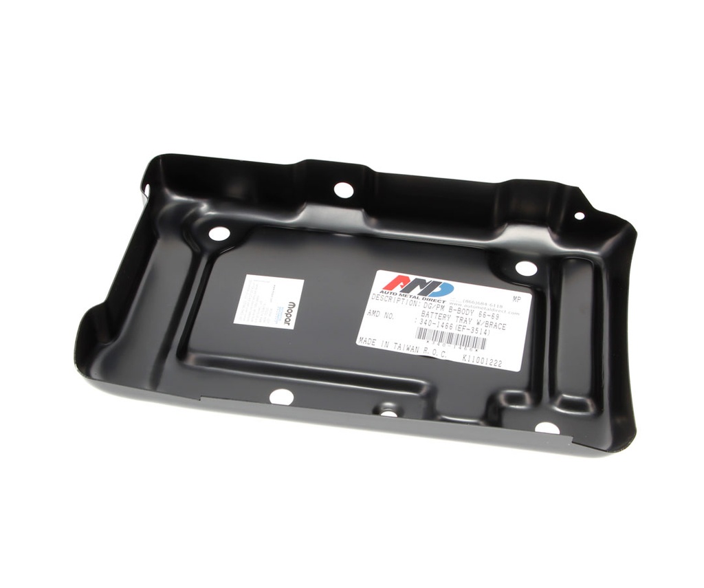 Battery Tray w/ "S" Braces - 66-69 Dodge Plymouth B-Body