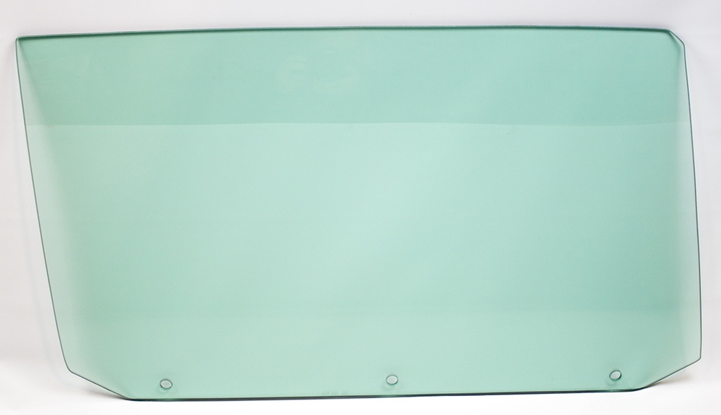 Door Glass w/ 3 Holes - Green Tint - RH - 65 GM A-Body Coupe