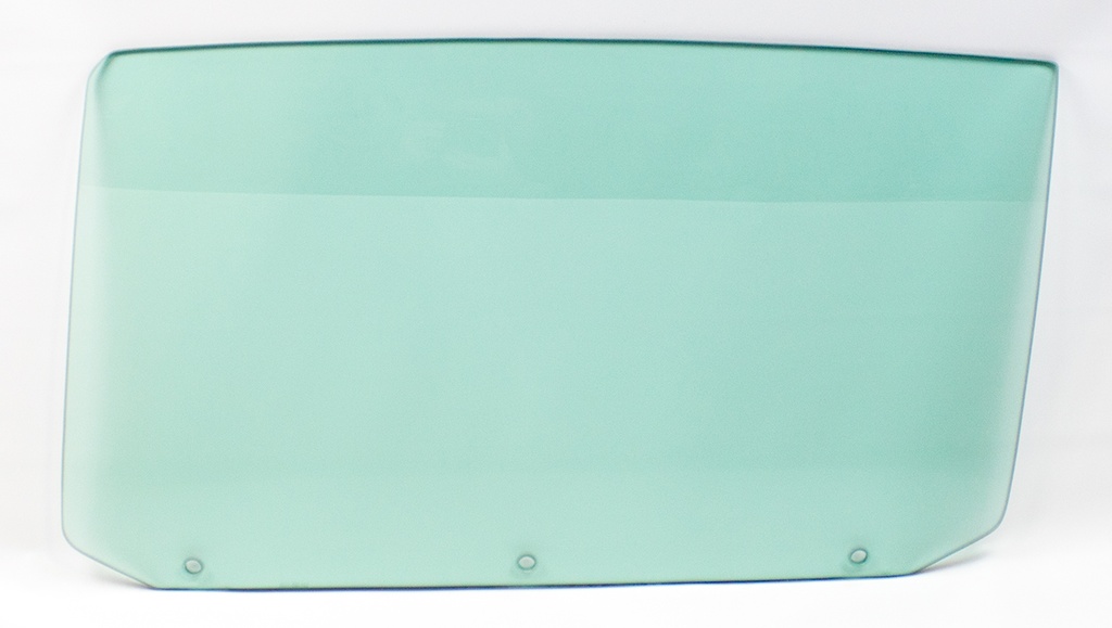 Door Glass with 3 Holes - Green Tint - LH - 65 Chevelle GTO Malibu Convertible