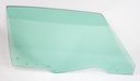 Door Glass w/ 8 Holes - Green Tint - RH - 70-72 GM A-Body Coupe & Convertible; 70-72 Grand Prix
