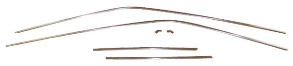 Drip Rail Molding Set (6pcs) - 67-76 Dart 2DR Hardtop; 72-76 Scamp 2DR Hardtop