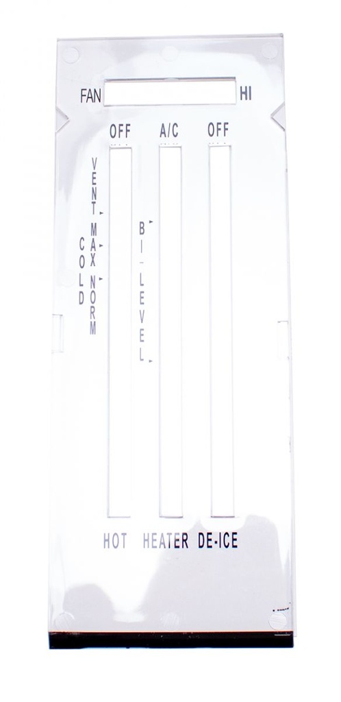 Heater Control Lens with A/C - White - 69 Camaro; 69-74 Nova