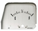Console Fuel Gauge Face - Silver - 68-69 Camaro