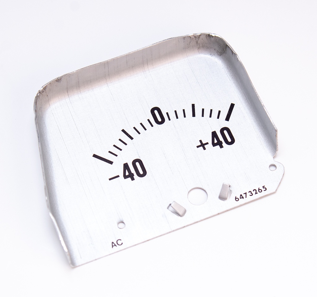 Console Amp Gauge Face - Silver - 68-69 Camaro