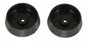 Radio Knobs - 2 Piece Set - Black Inner (Tone & Fader) - 67-68 Chevelle El Camino; 67-68 Camaro