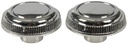 Radio Knobs (2pcs) - Chrome (Volume & Tuner) - 67 Chevy II Nova; 67-68 Chevelle El Camino; 67-68 Camaro