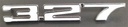 Fender Emblems - "327" - LH/RH Pair - 68 Camaro