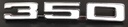 Fender Emblems - "350" - LH/RH Pair - 68 Camaro