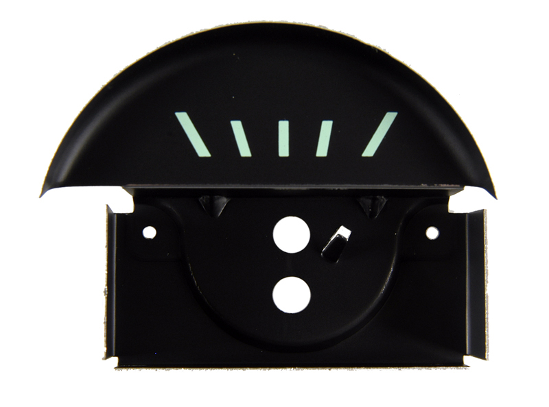 Console Fuel Gauge Face - Black - 67 Camaro