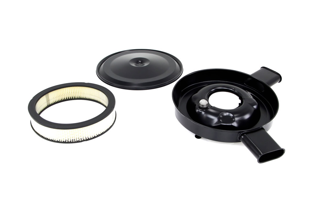 Dual Snorkel Air Cleaner with Black Lid - 70-72 Camaro