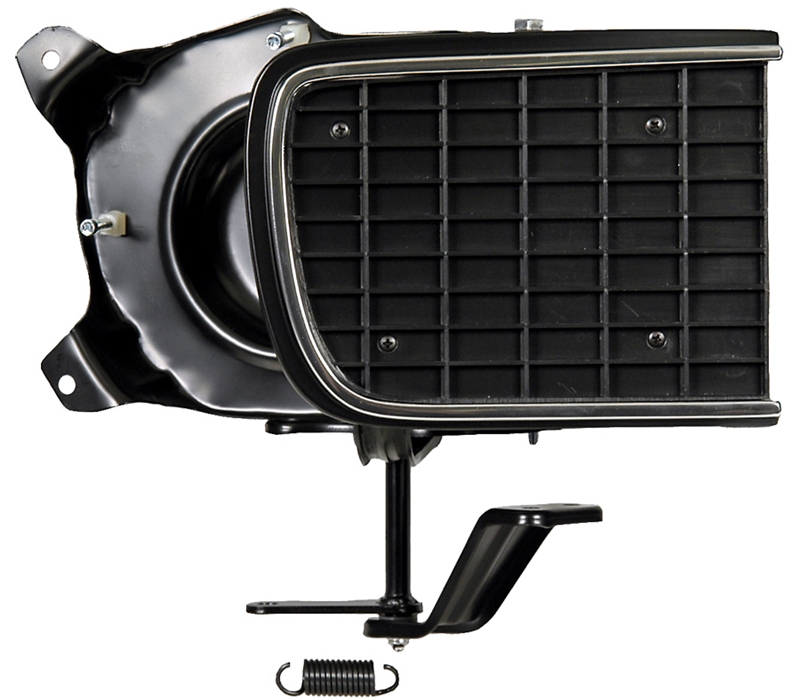 Headlamp Assembly with Black Door - RH - 68 Camaro Rally Sport