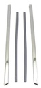 Quarter Window Vertical Moldings with Attachment Strip - LH/RH Pair - 68-72 GM A-Body (Coupe & Convertible)