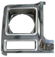 Headlight Bezel - RH Chrome / Dark Gray - 79-80 Chevy GMC Truck Blazer Jimmy Suburban