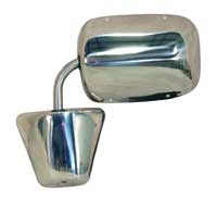 Door Mirror - Stainless Steel - LH or RH - 73-87 Chevy GMC Truck; 73-91 Blazer Jimmy Suburban