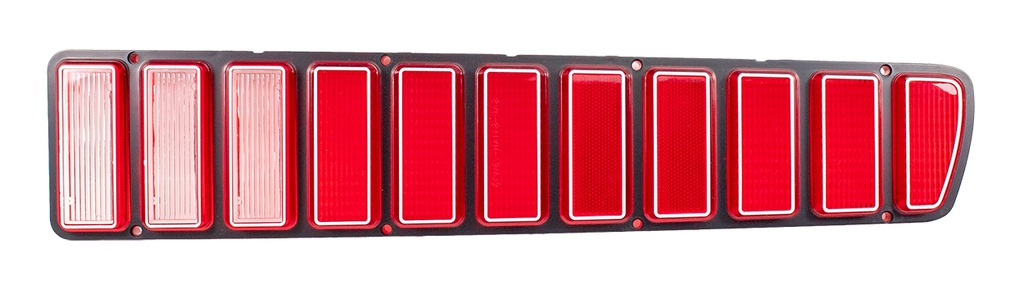 Taillight Lens w/ Silver Trim - RH - 73-74 Charger