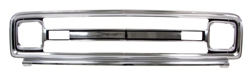 [160-4069-1] Grille Shell - Smooth - Anodized Aluminum - 69-70 Chevy C/K Pickup Blazer Suburban
