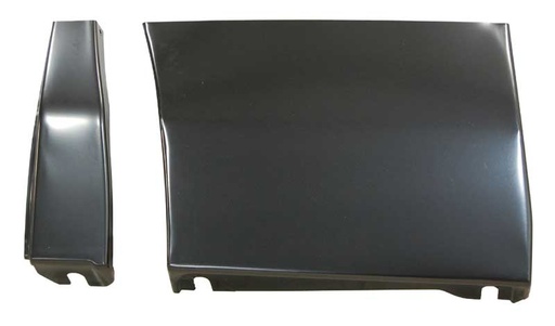 [205-3569-L] Front Fender Lower Rear Repair Panel w/ Brace - LH - 69 Camaro