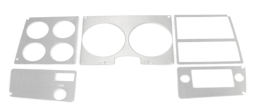 [460-4078-1B] Dash Bezel Trim - Brushed Aluminum - 78-80 Chevy GMC C/K Pickup Truck Blazer Jimmy Suburban w/o AC