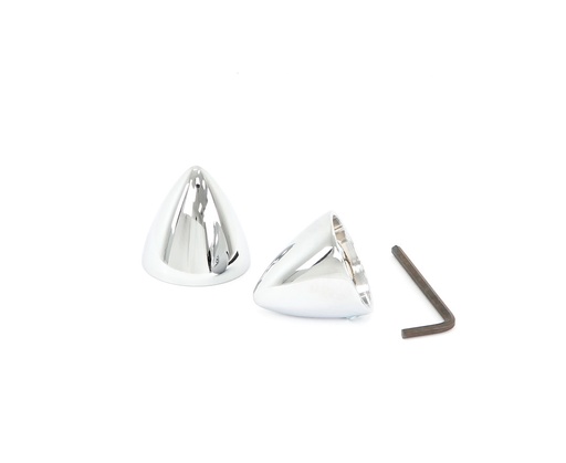[570-4553-1P] Chrome Door Mirror Bullet Caps - Pair - 53-66 Ford F100 F250