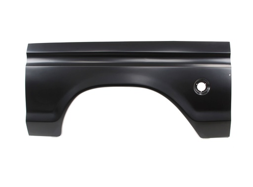[730-4573-1L] Bedside Repair Panel w/ Round Gas Hole - LH - 73-76 Ford F100 F150 F250 Styleside