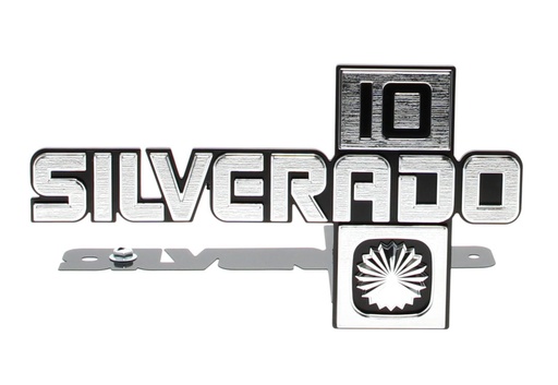[999-4081-23P] Front Fender Emblems - Silverado 10 - Pair - 81-88 Chevy C10 Pickup Blazer Suburban