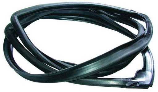 [G-WKT5561LC] Back Glass Window Gasket Seal w/ Chrome Lockstrip - 55-66 Chevy GMC Truck (Large Rear Window)