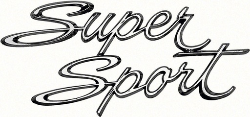 [K-4227012] Quarter Panel Emblem - "Super Sport" - LH or RH (Sold Each) - 66-67 Chevy II Nova (Super Sport)