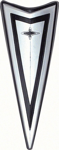 [K-9747207] Front Bumper Emblem - Arrowhead Logo - 67-68 Firebird