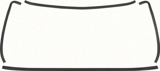 [K-K138] Back Glass Molding Set - Black - 75-81 Camaro Firebird