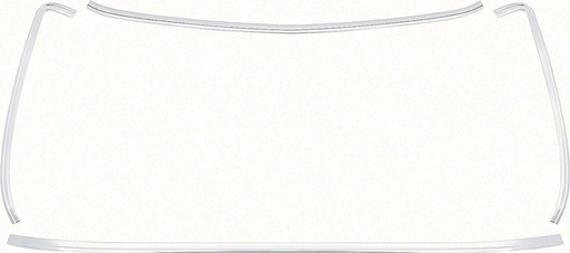 [K-K139] Back Glass Molding Set - Polished Aluminum - 75-81 Camaro Firebird