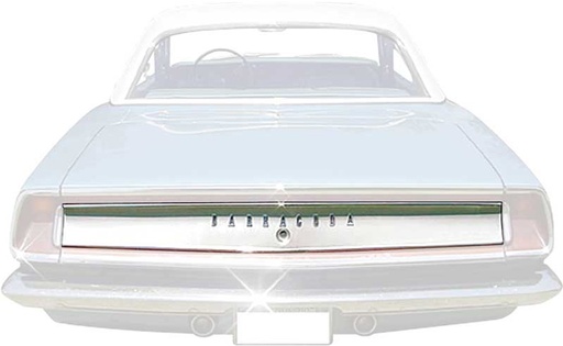 [K-MN2174] Trunk Trim Finish Panel - "BARRACUDA" Letters - 69 Barracuda