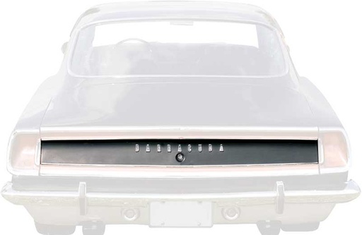 [K-MN2175] Trunk Trim Finish Panel - "PLYMOUTH" Letters - 69 Barracuda (Formula S)