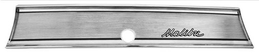 [P-GBC1800] Glove Box Fascia - Chrome - "Malibu" Script - 67 Chevelle