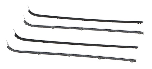 [R-FT101] Front Door Beltline Window Felts (4pcs) - 53-55 Ford F100 F250