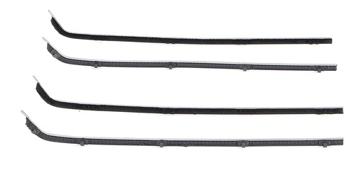 [R-FT102] Front Door Beltline Window Felts (4pcs) - 1956 Ford F100 F250