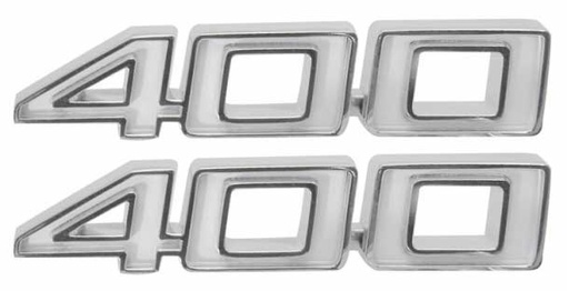[T-4652] Fender Emblems - "400" - LH/RH Pair - 70-71 Chevelle; 69-70 Fullsize Chevy Car