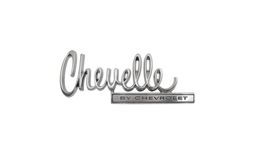 [T-4676] Trunk Emblem - "Chevelle BY CHEVROLET" - 70 Chevelle