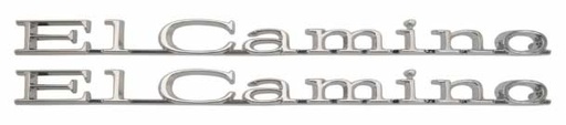[T-4837] Bedside Emblems - "El Camino" - LH/RH Pair - 67 El Camino