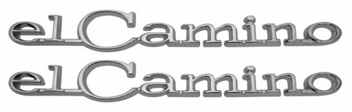 [T-4850] Bedside Emblems - "el Camino" - LH/RH Pair - 68-69 El Camino