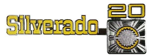 [T-9903] Front Fender Emblems - "Silverado 20" - LH/RH Pair - 75-80 Chevy C/K Pickup