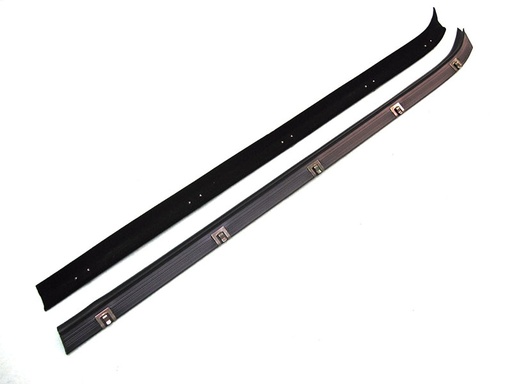 [U-KG2032] Front Door Beltline Window Felts - 2pcs Outer Only - 73-86 Chevy GMC C/K Truck; 87-91 Chevy GMC R/V Truck Blazer Jimmy Suburban