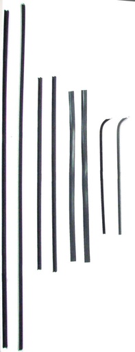[X553-4051-1S] Front Door Window Channel Kit - 8pcs - 51-55 Chevy GMC Pickup Truck Suburban