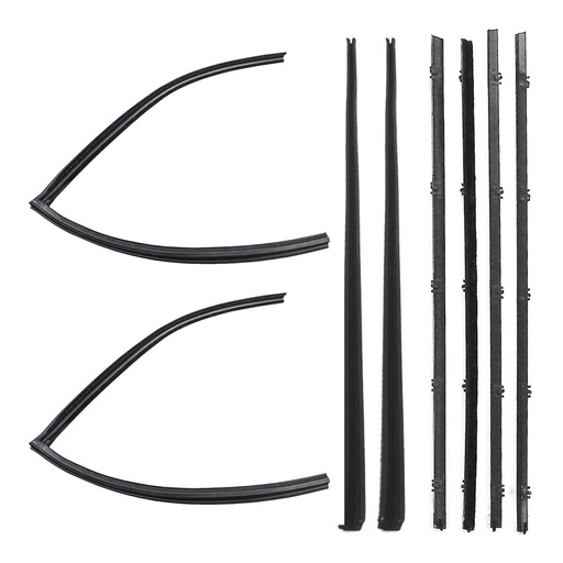 [X553-4267-1S] Front Door Window Channel Kit - 8pcs - 67-72 Chevy GMC C/K Suburban