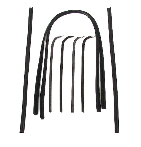 [X553-4567-CS] Front Door Window Channel Kit -8pcs - 67-70 Ford F100 F250 F350 Pickup