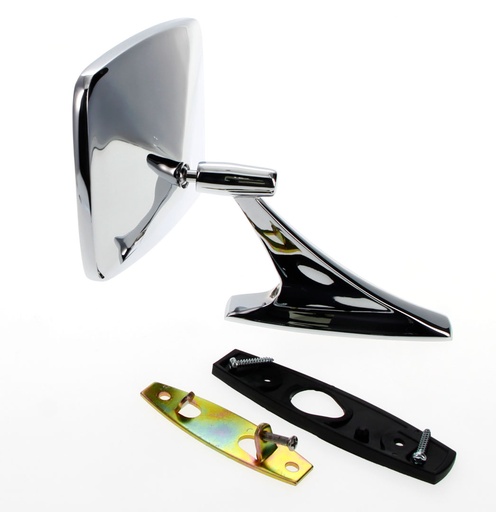 [X570-4073-1C] "Small Style" Outer Door Mirror (Chrome) - LH or RH (Sold as Each) - 73-86 Chevy GMC C/K Pickup; 87-91 R/V Pickup Blazer Jimmy Suburban